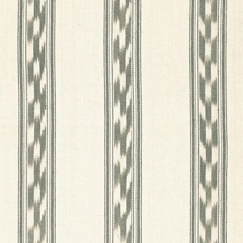Schumacher Mojave Ikat Stripe Slate Fabric