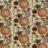 Kasmir Painterly Garden Persimmon Fabric