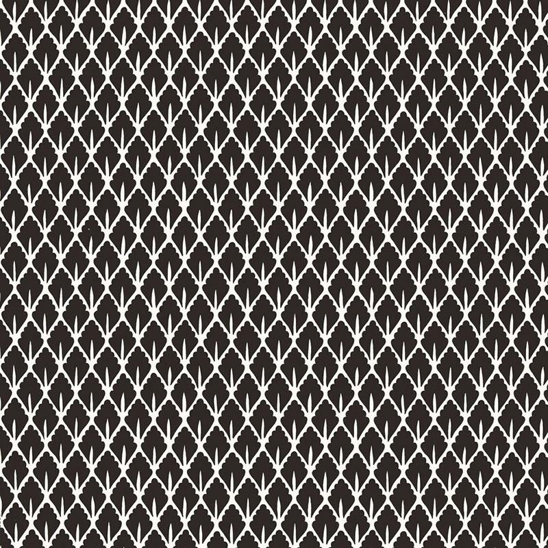 Schumacher Mughal Leaf Noir Wallpaper