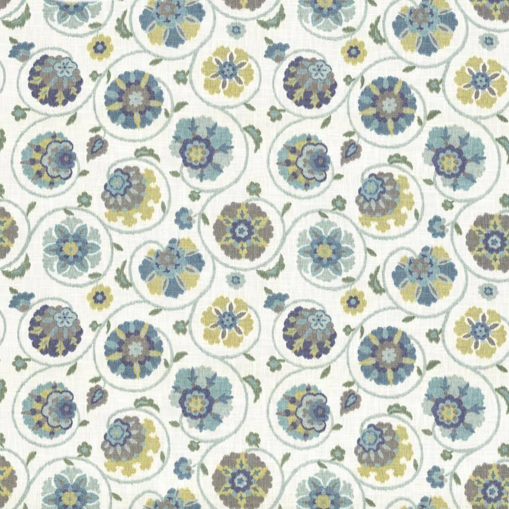 Kasmir Palampore Garden Aquamarine Fabric