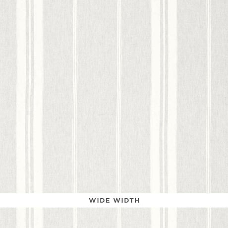Schumacher Oasis Linen Stripe Fog Fabric