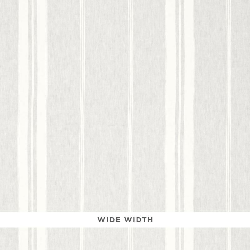Schumacher Oasis Linen Stripe Fog Fabric