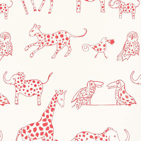 Schumacher Jungle Jubilee Punch Fabric