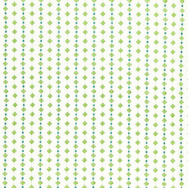 Schumacher Macaroni Turquoise / Leaf Fabric