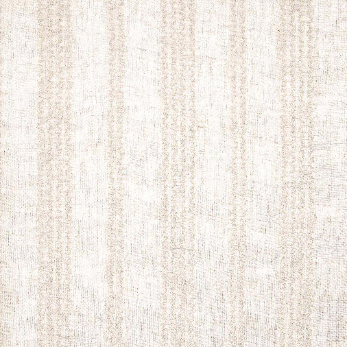 Schumacher Piero Stripe Embroidered Sheer Linen Fabric