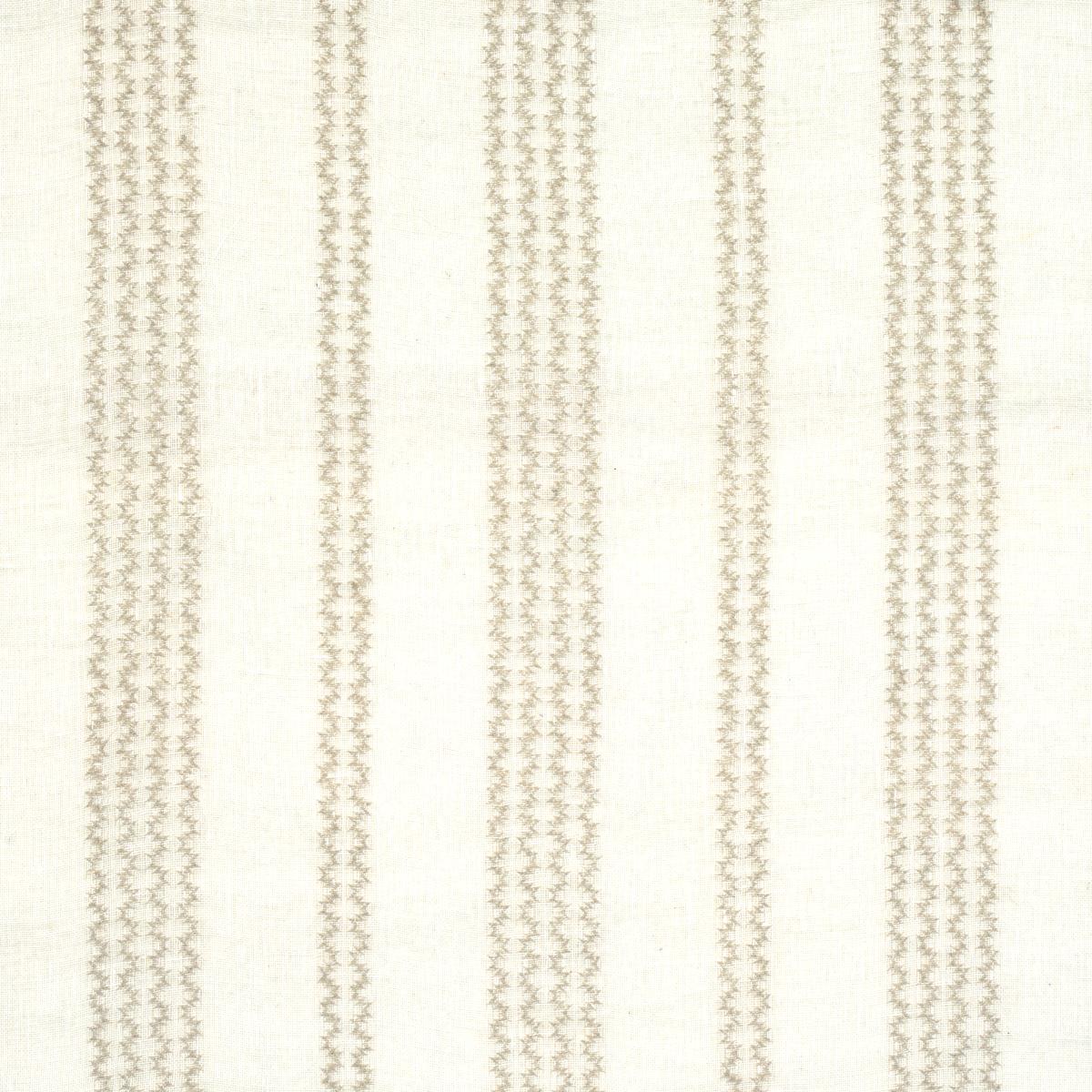 Schumacher Piero Stripe Embroidered Sheer Pearl Fabric