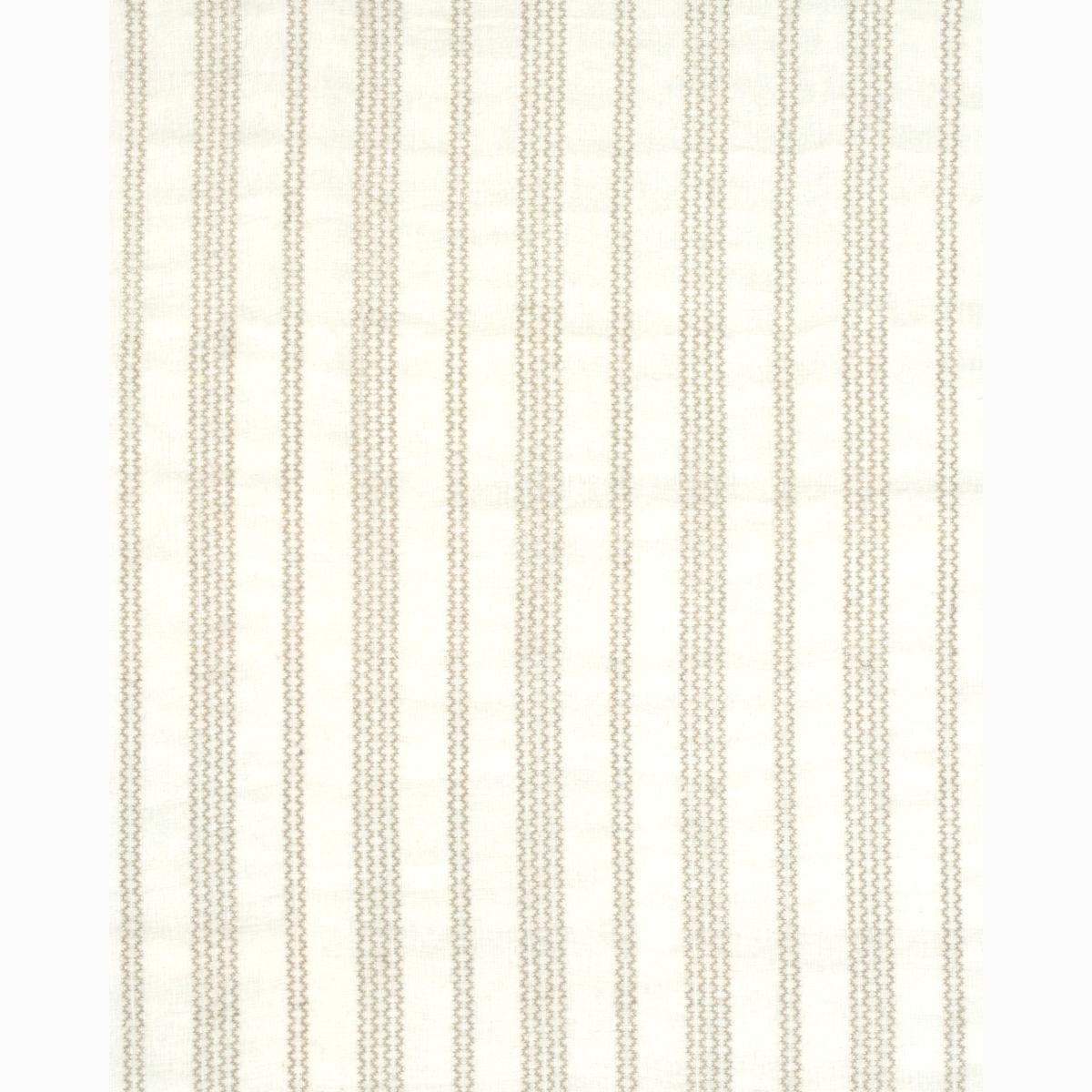 Schumacher Piero Stripe Embroidered Sheer Pearl Fabric