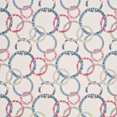 Baker Lifestyle ROUNDEL CHERRY/DENIM/CREAM Wallpaper