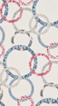 Baker Lifestyle ROUNDEL CHERRY/DENIM/CREAM Wallpaper