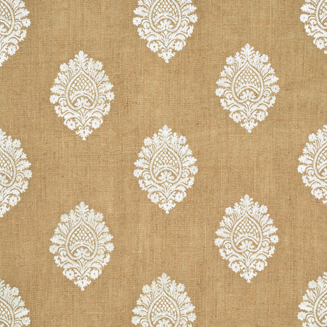 Schumacher Savanna Jute Embroidered Sheer Jute Fabric