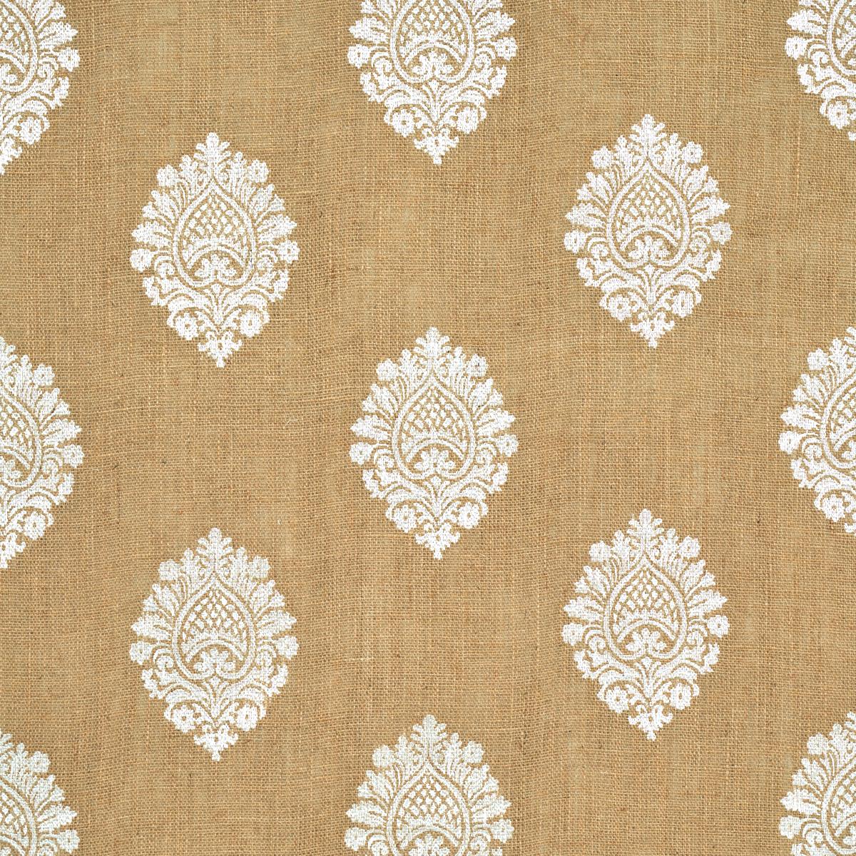 Schumacher Savanna Jute Embroidered Sheer Jute Fabric