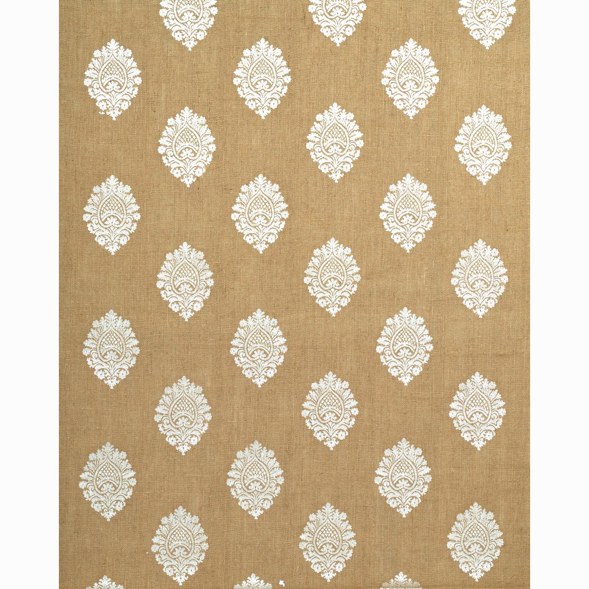 Schumacher Savanna Jute Embroidered Sheer Jute Fabric