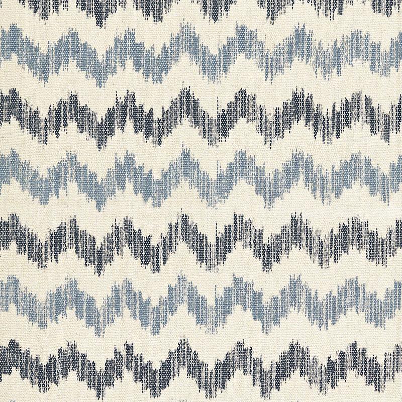 Schumacher Sierra Ikat Indigo Fabric