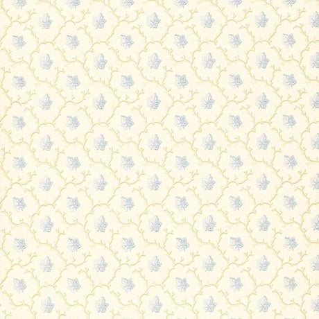 Schumacher Coral Leaf Blue Wallpaper