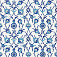 Schumacher Sultan'S Trellis Peacock Wallpaper