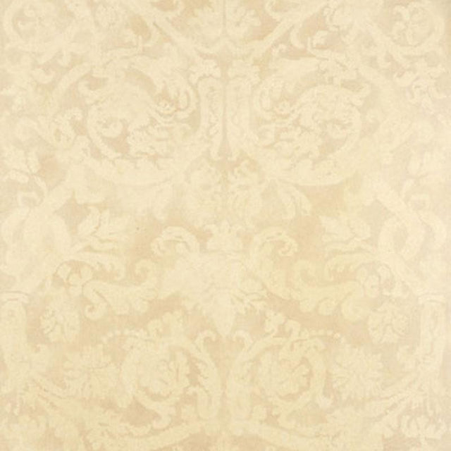 Schumacher Pontine Damask Bone Wallpaper