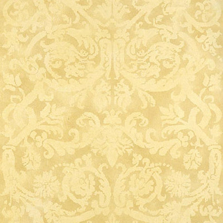 Schumacher Pontine Damask Soft Gold Wallpaper