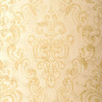 Schumacher Giovan Damask Sand Wallpaper
