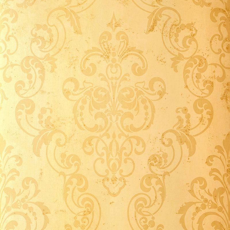 Schumacher Giovan Damask Maize Wallpaper