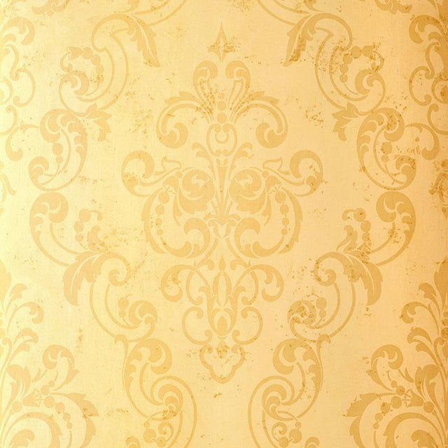 Schumacher Giovan Damask Maize Wallpaper
