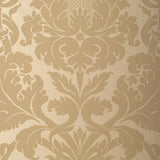 Schumacher Fiorella Damask Oatmeal Wallpaper