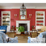 Schumacher Osan Sisal Aqua Wallpaper