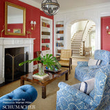 Schumacher Osan Sisal Red Wallpaper