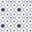 Schumacher Taj Trellis Jaipur Blue Wallpaper