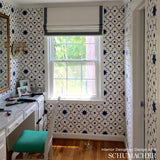 Schumacher Taj Trellis Pomegranate Wallpaper