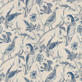 Schumacher Katmandu Navy Wallpaper