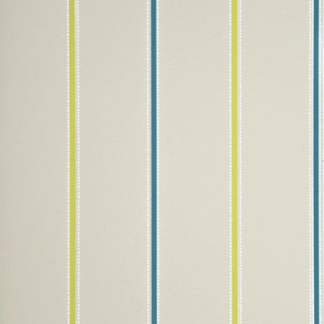 Baker Lifestyle TASIE STRIPE CREAM/TEAL/LIME Wallpaper