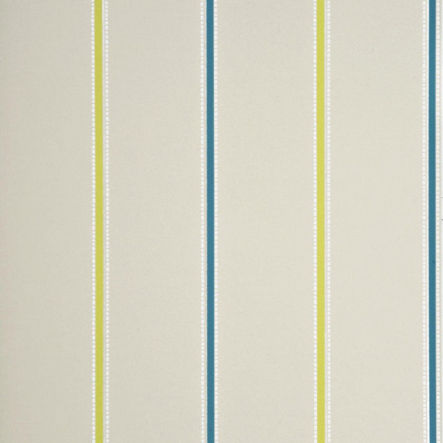 Baker Lifestyle TASIE STRIPE CREAM/TEAL/LIME Wallpaper