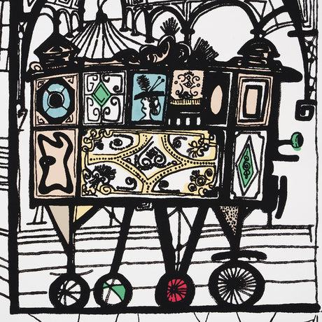 Schumacher Trains Multi On White Wallpaper