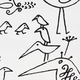 Schumacher Aviary Black On White Wallpaper