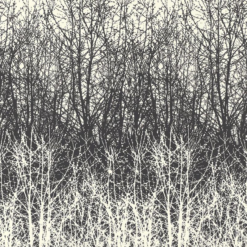 Schumacher Birches Black/White Wallpaper