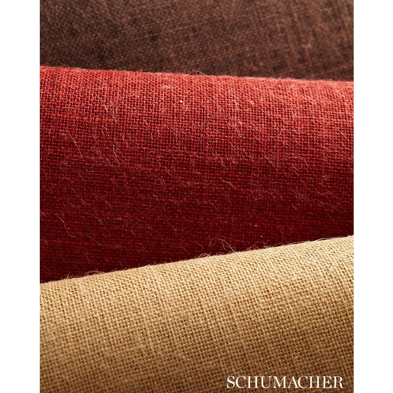 Schumacher Burlap Weave Red Wallpaper