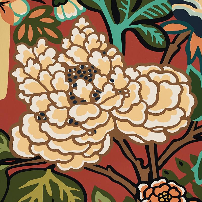 Schumacher Chiang Mai Dragon Lacquer Wallpaper