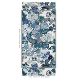 Schumacher Chiang Mai Dragon China Blue Wallpaper
