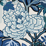 Schumacher Chiang Mai Dragon China Blue Wallpaper