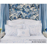 Schumacher Chiang Mai Dragon China Blue Wallpaper