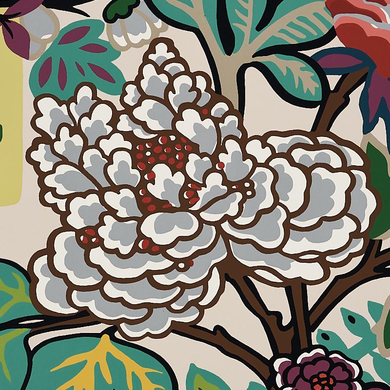 Schumacher Chiang Mai Dragon Alabaster Wallpaper