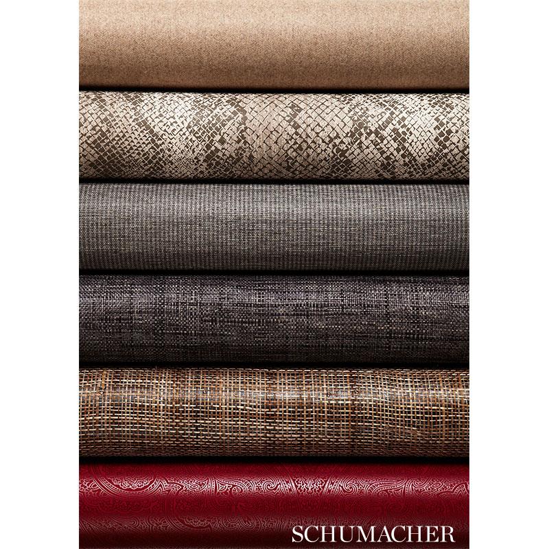 Schumacher Onna Sisal Black Wallpaper