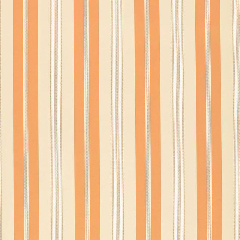 Schumacher Chalon Stripe Coral Wallpaper