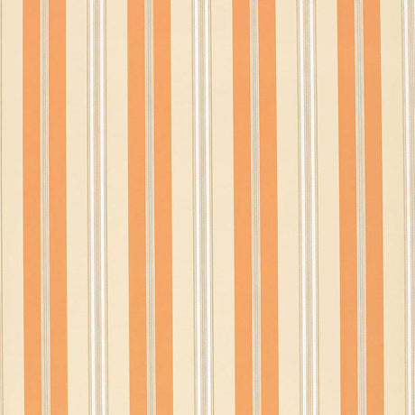 Schumacher Chalon Stripe Coral Wallpaper