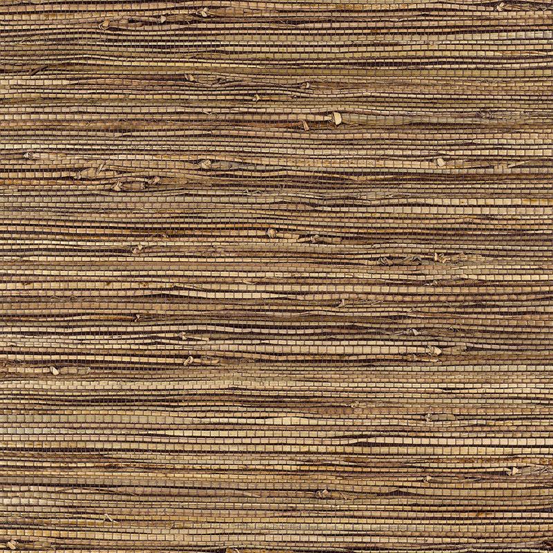 Schumacher Bamba Rushcloth Ash Wallpaper