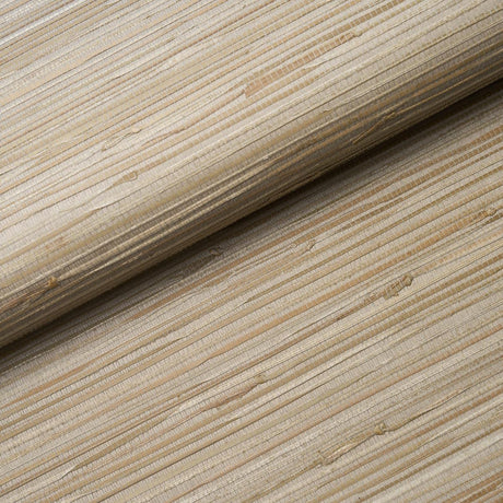 Schumacher Nami Rushcloth Slate Wallpaper