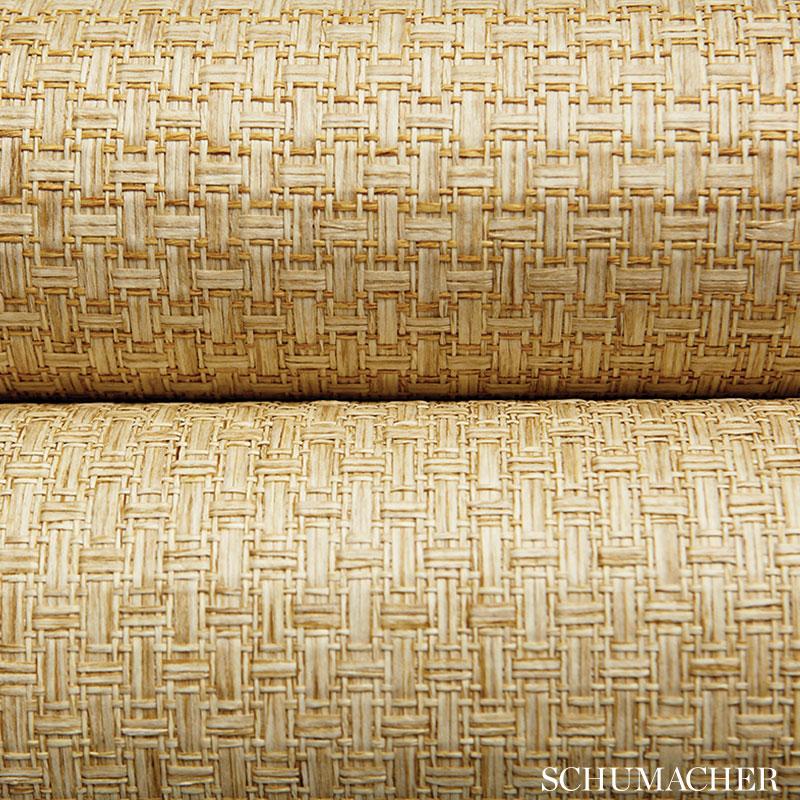 Schumacher Goza Weave Wheat Wallpaper