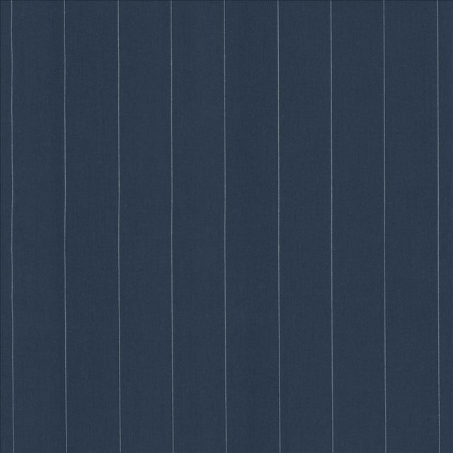Kasmir Suiting Stripe Blue Fabric