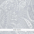 Schumacher Paisley Print Grey Wallpaper