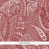 Schumacher Paisley Print Red Wallpaper